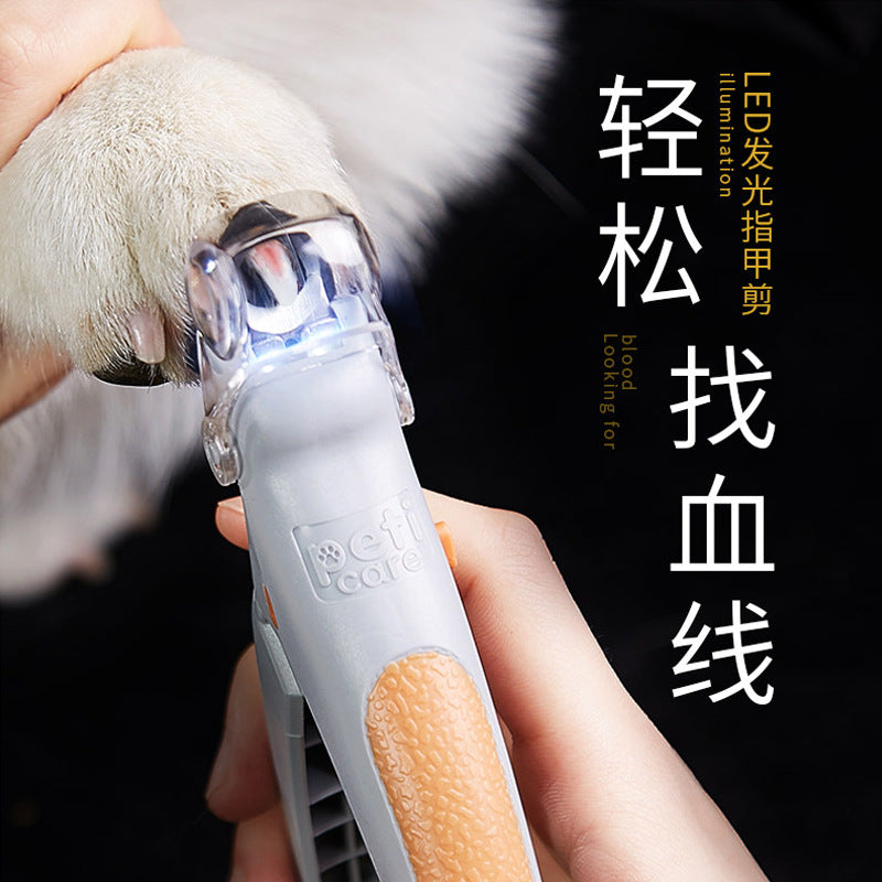 Wholesale led pet nail clippers, cat nail clippers, dog novices, special artifact supplies for medium and large dogs and cat claws