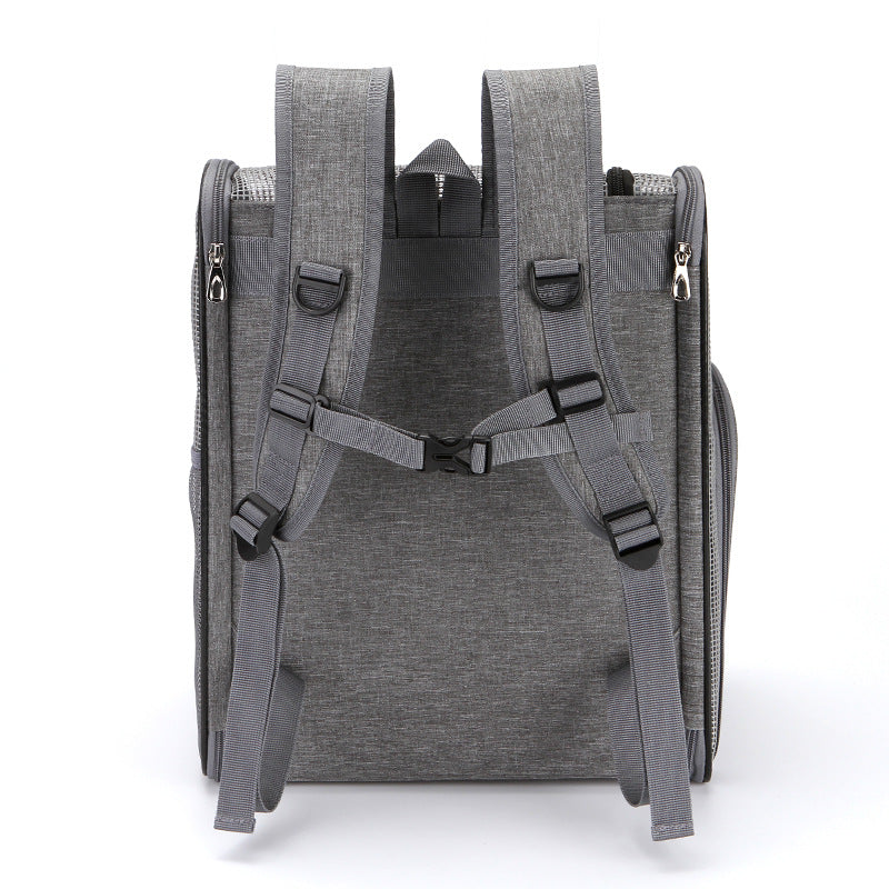 Factory direct selling pet bag dog cat folding out bag pet breathable backpack pet box