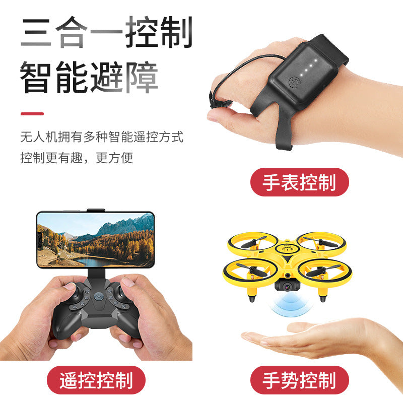 Aerial Douyin Net Red UFO Fall-resistant Watch Gesture Sensing Four-axis Remote Control Aircraft Drone Helicopter