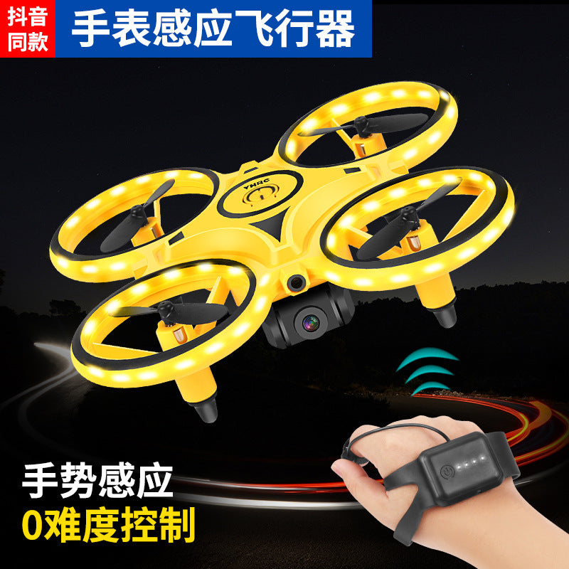 Aerial Douyin Net Red UFO Fall-resistant Watch Gesture Sensing Four-axis Remote Control Aircraft Drone Helicopter