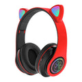 New head-mounted cat ear bluetooth headset B39 cat ear cute cat ear wireless headset LED flash light