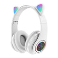 New head-mounted cat ear bluetooth headset B39 cat ear cute cat ear wireless headset LED flash light