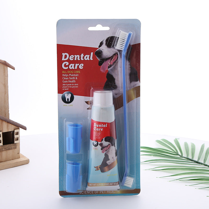 Gato e Cão Escova de Dentes Creme Dental Set