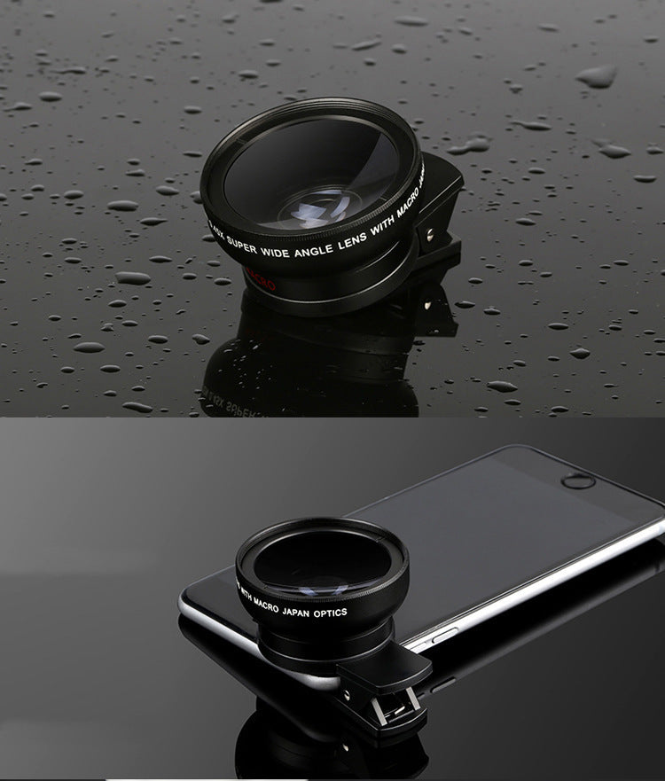 Universal clip universal mobile phone professional 37MM 0.45X 49UV super wide-angle + macro two-in-one mobile phone lens