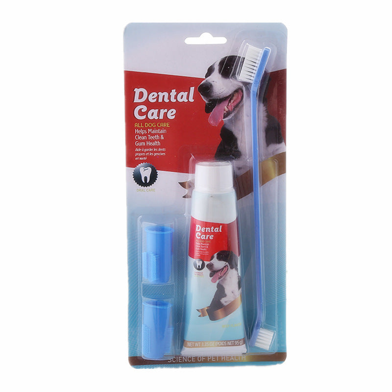 Gato e Cão Escova de Dentes Creme Dental Set