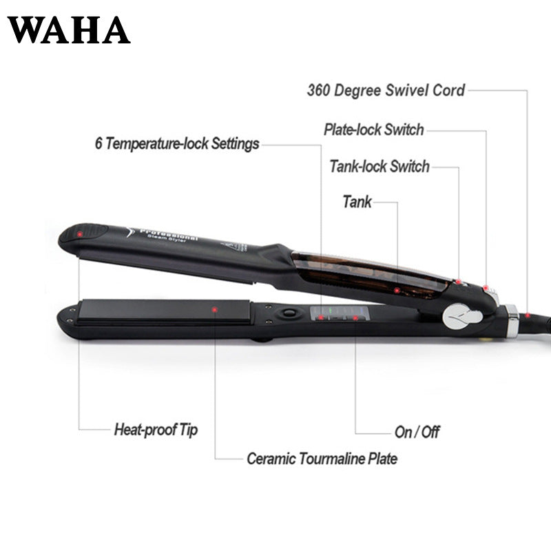 Factory direct fashion curly hair bar e-commerce explosion models steam straight hair spray roller straight dual-use electric splint can be wholesale