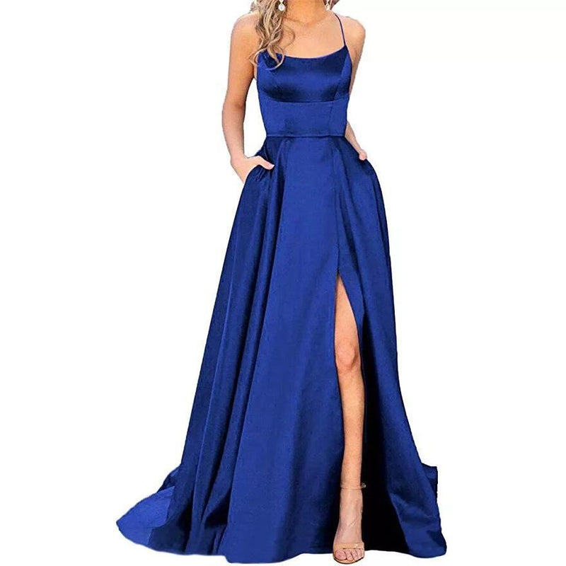 2023 solid color European and American bridesmaid dress long dress slimming strapless bestie Amazon fashion bridesmaid group evening dress