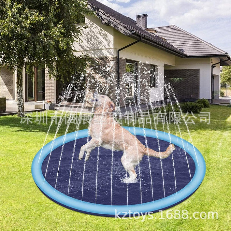 Foldable pet pool water spray pad water spray toy dog cat swimming pool outdoor water spray pad