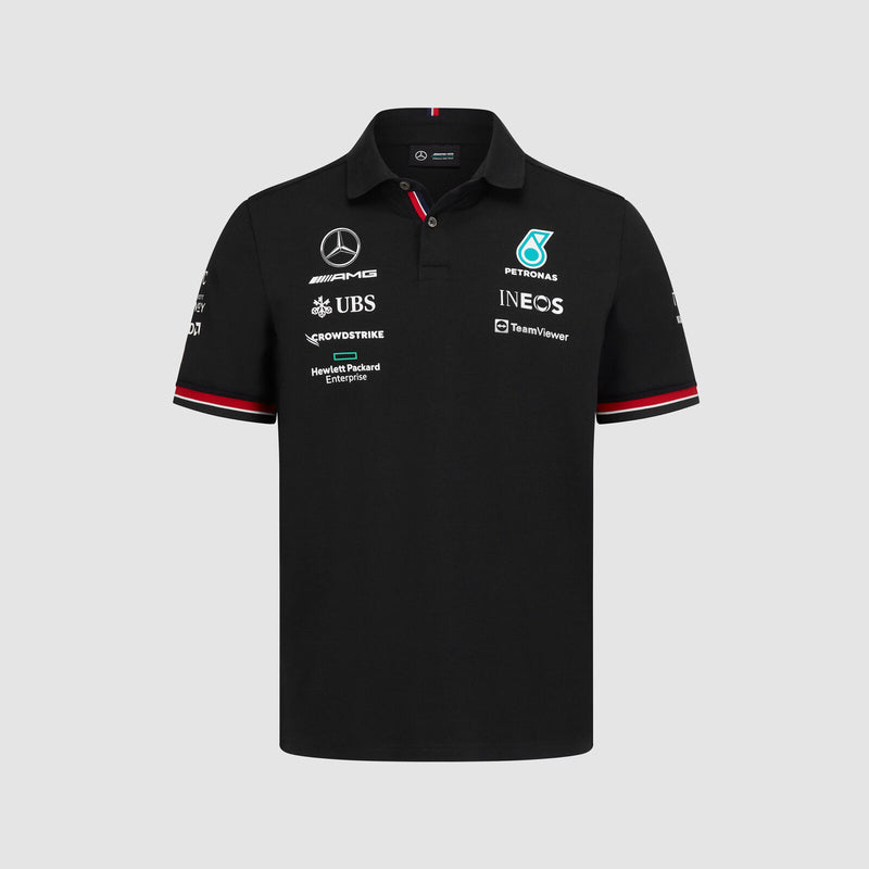 2022 Summer New Black and White Mercedes-Benz F1 Formula POLO Shirt Quick-drying, Breathable and Can be DIYed