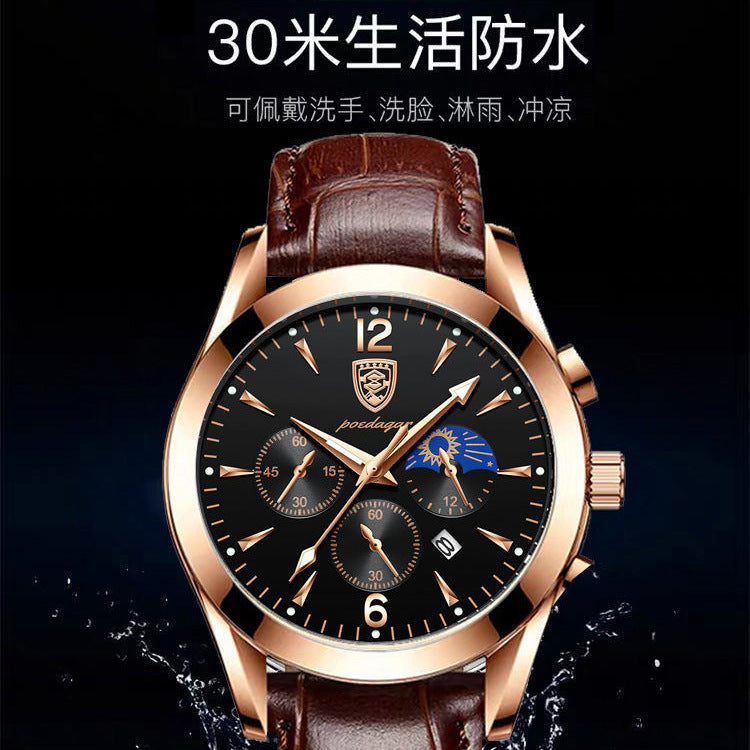 AliExpress cross-border foreign trade popular Swiss brand waterproof luminous men's watch student with calendar drop shipping