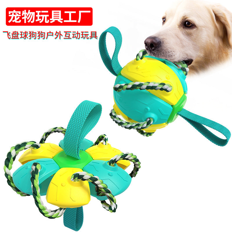 Amazon dog football toy Frisbee ball sliding dog Frisbee outdoor molar ball self-healing vent pet supplies