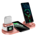 New Multifunctional 6-in-1 Wireless Charger for Apple Watch Headphones Mobile Phone Holder Wireless Fast Charge