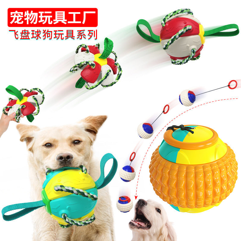 Amazon dog football toy Frisbee ball sliding dog Frisbee outdoor molar ball self-healing vent pet supplies