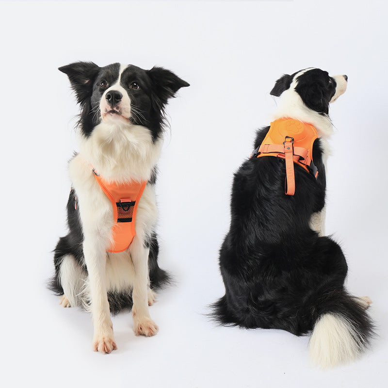 Pet products new traction rope chest and back integrated automatic retractable explosion-proof punching small and medium-sized dog vest traction rope