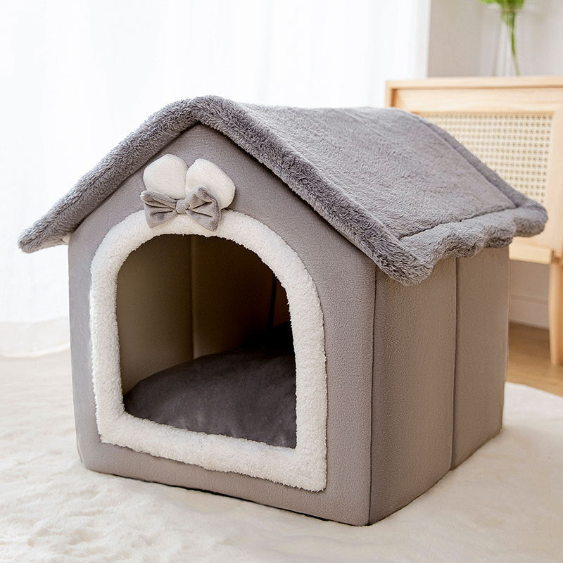 New cat nest rabbit door curtain four-season universal dog kennel for small and medium-sized dogs closed removable and washable dog bed pet kennel mat