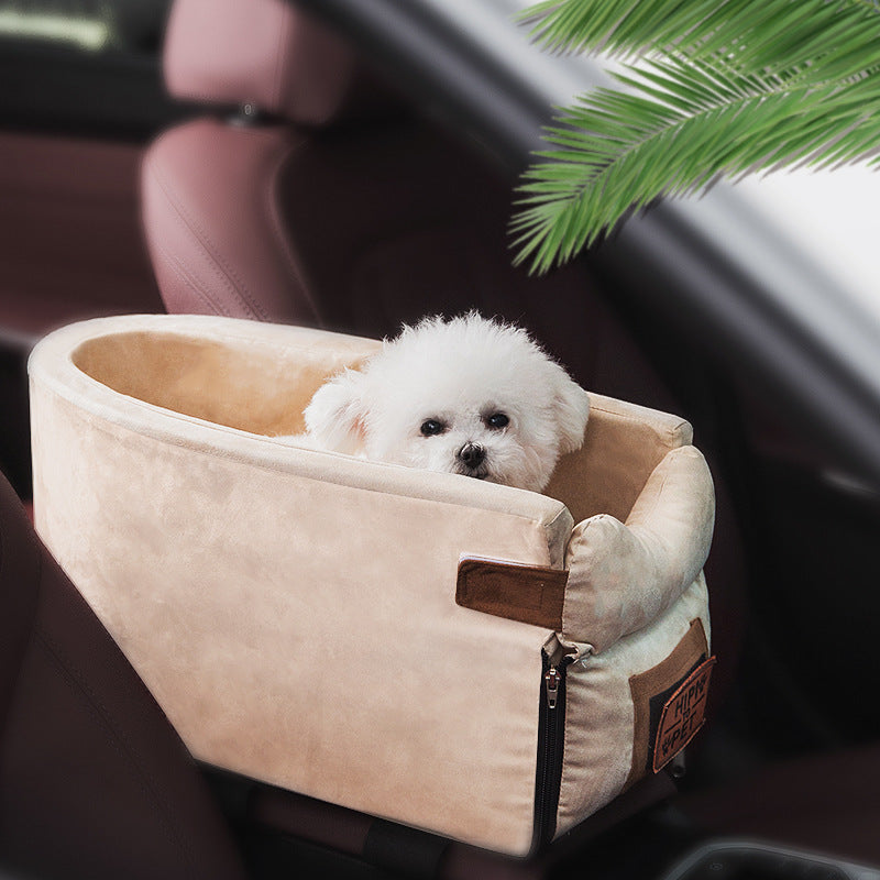 Dog car car pet pad portable cat and dog kennel car pet pad pet central control nest pet car cage