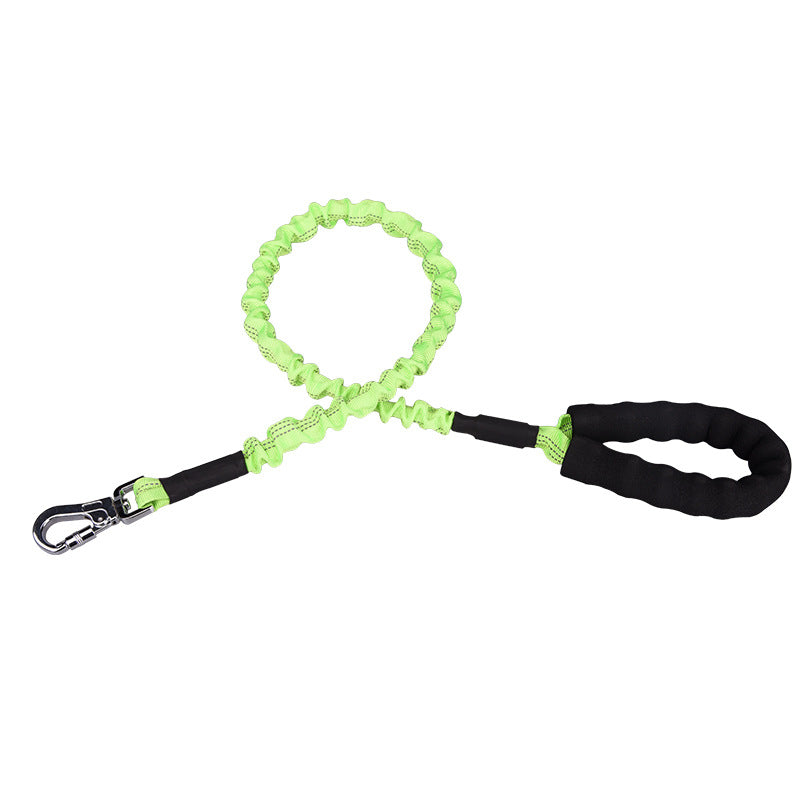 New product explosion-proof punching telescopic elastic rope reflective pet leash foam cotton handle does not strangle the hand dog chain walking dog leash