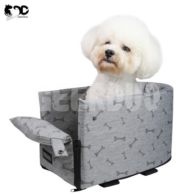 Guiduoduo's new single-opening double-opening car center control cat and dog kennel spot no logo pet car kennel agency manufacturer