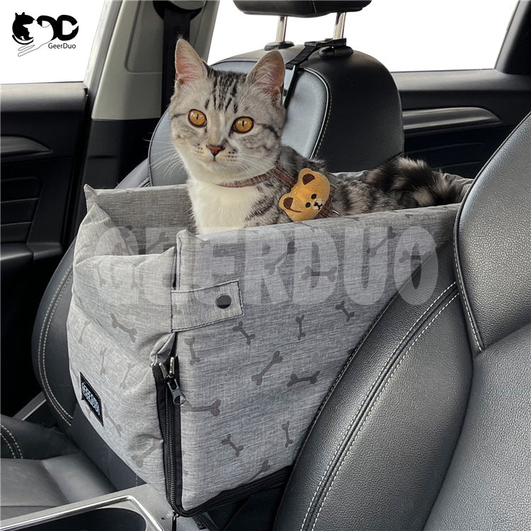 Guiduoduo's new single-opening double-opening car center control cat and dog kennel spot no logo pet car kennel agency manufacturer