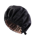 Invisible buckle adjustment buckle double-layer satin nightcap solid color elastic shower cap beauty hair care cap popular in Europe and America