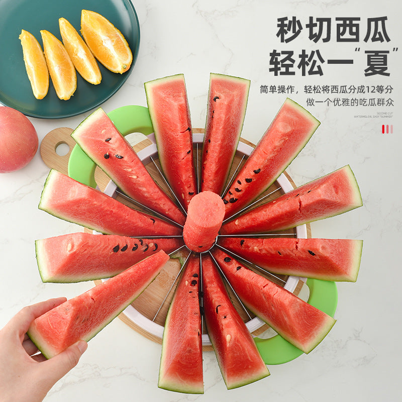 New watermelon cutting tool large watermelon cutter stainless steel cantaloupe splitter apple corer slicer manufacturer