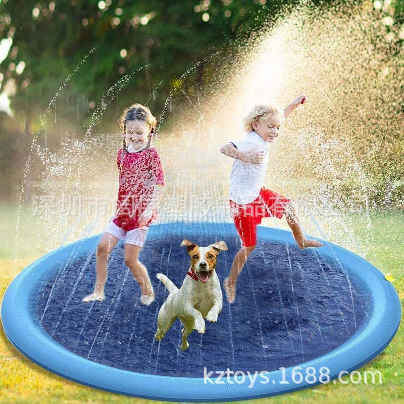 Foldable pet pool water spray pad water spray toy dog cat swimming pool outdoor water spray pad