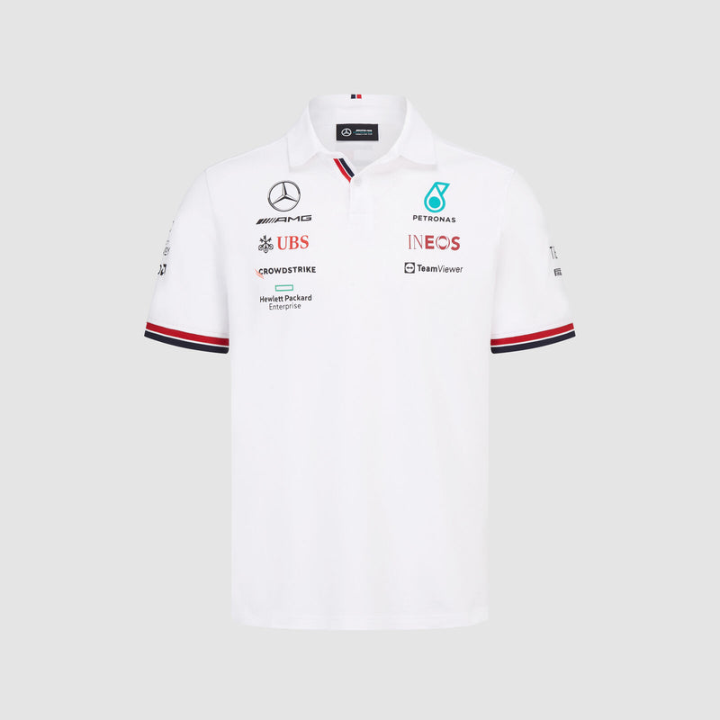 2022 Summer New Black and White Mercedes-Benz F1 Formula POLO Shirt Quick-drying, Breathable and Can be DIYed