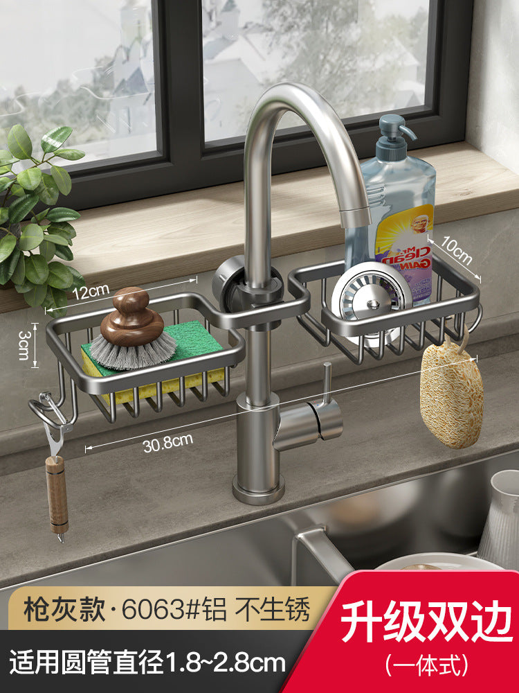 Faucet rack space aluminum sink sink drain rack household kitchen bathroom bathroom storage rack wholesale