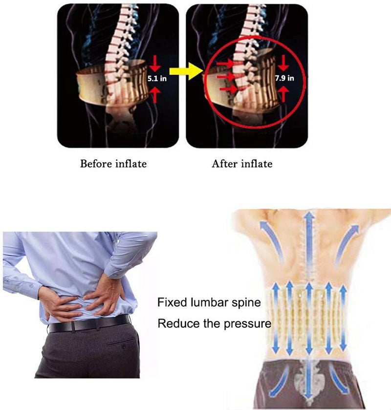 Inflatable lumbar air pressure retractor for lumbar muscle strain, lumbar disc herniation, fixed waist support inflatable belt, Shenzhen factory