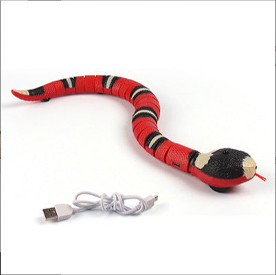 Pet remote control electric induction intelligent obstacle avoidance Bungarus snake snake cat toy scary trick rattlesnake