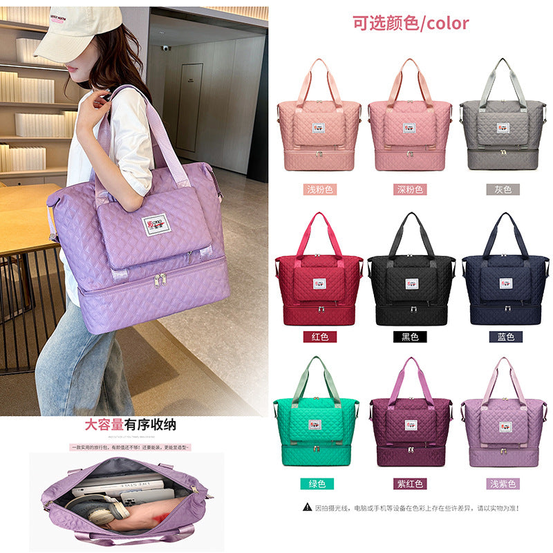 Travel fitness bag wholesale sports tote bag large capacity shoulder bag for maternity boarding bag dry and wet separation yoga bag