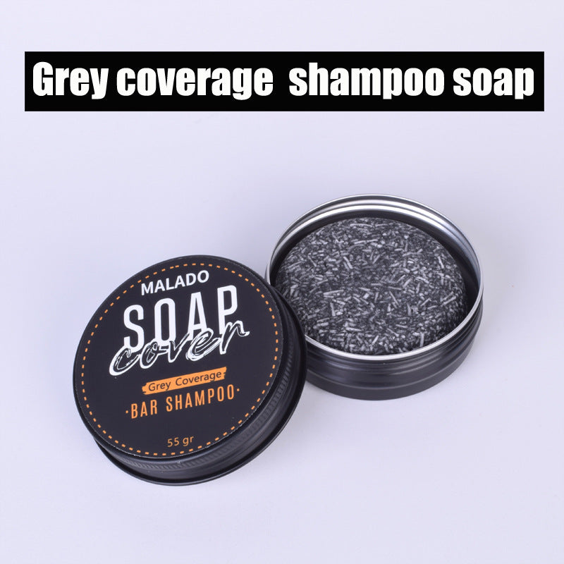 New cross-border foreign trade products Shampoo soap for white hair to turn black hair Men's shampoo soap mildly moisturizes and smoothes black hair