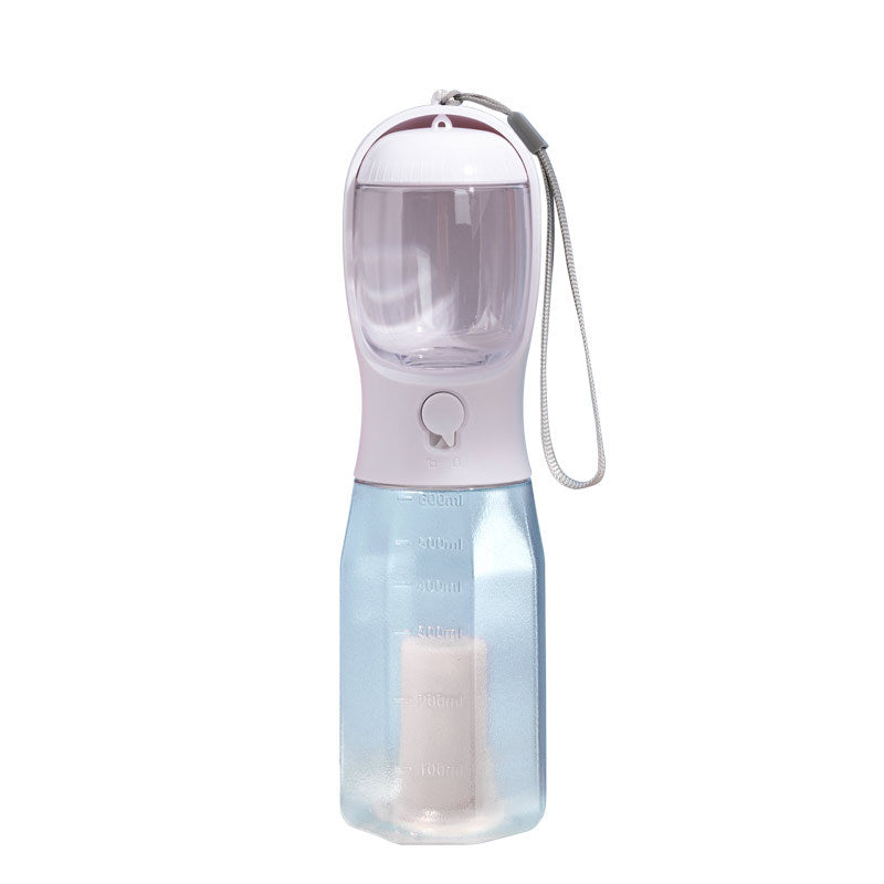 The new three-in-one pet dog accompanying cup portable drinking water dog food garbage bag one multifunctional water cup kettle