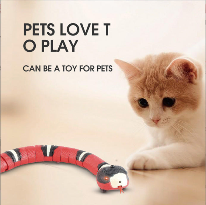 Pet remote control electric induction intelligent obstacle avoidance Bungarus snake snake cat toy scary trick rattlesnake