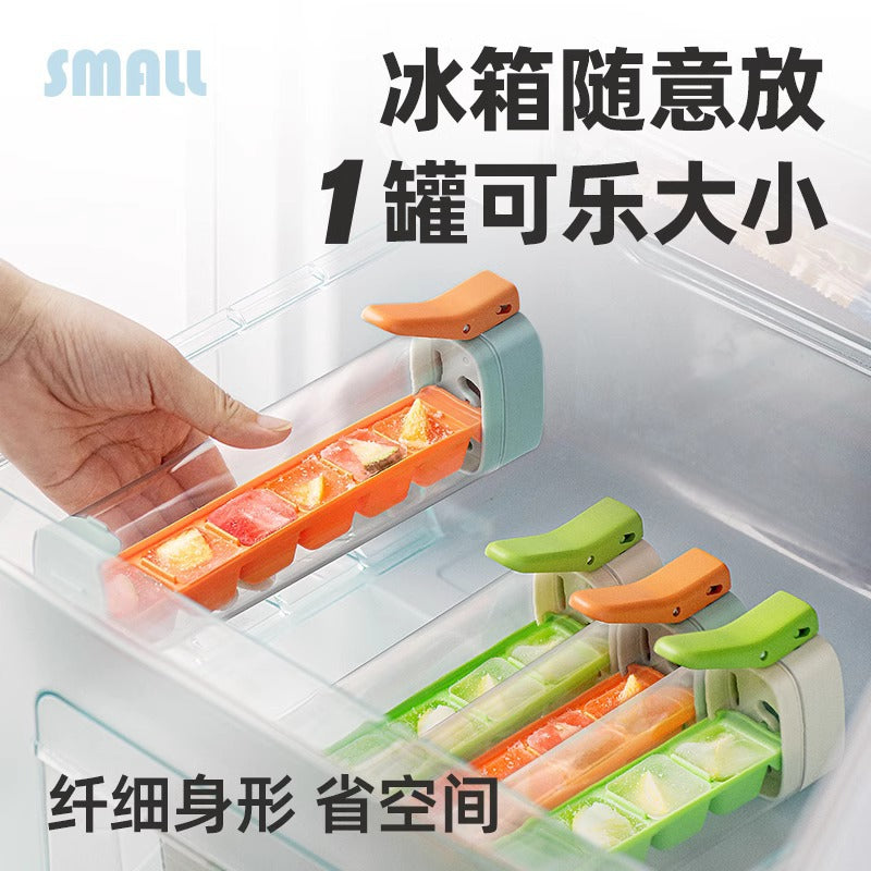 Ice cube mold household ice making artifact frozen ice cube box food grade press ice tray refrigerator ice storage mold