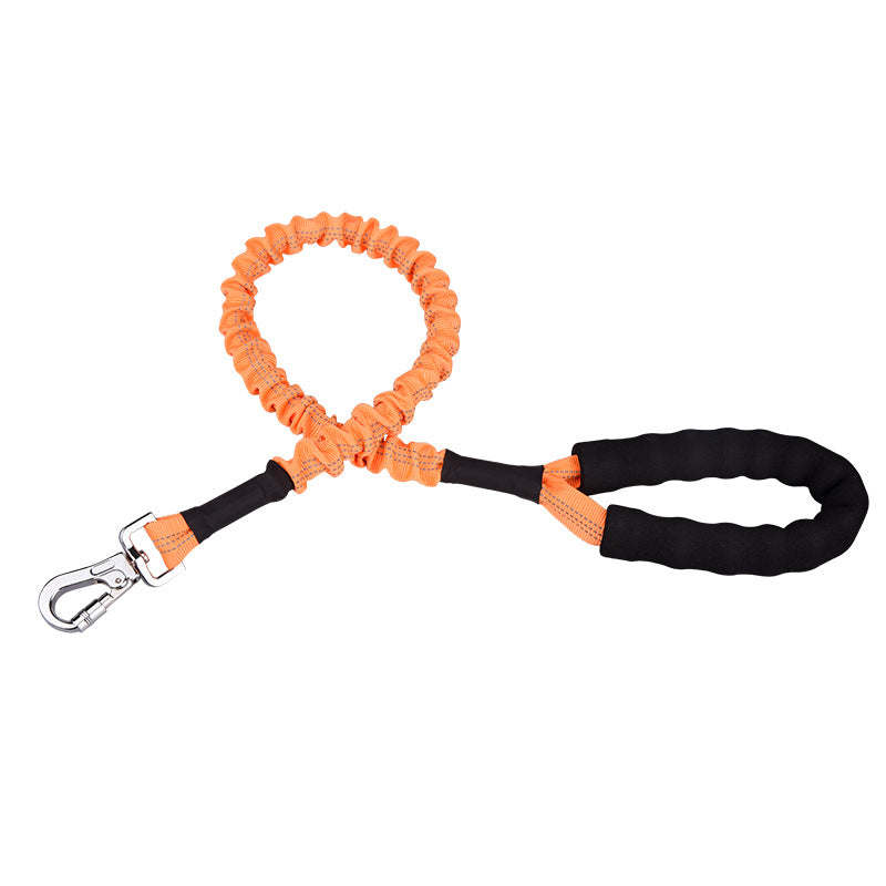 New product explosion-proof punching telescopic elastic rope reflective pet leash foam cotton handle does not strangle the hand dog chain walking dog leash