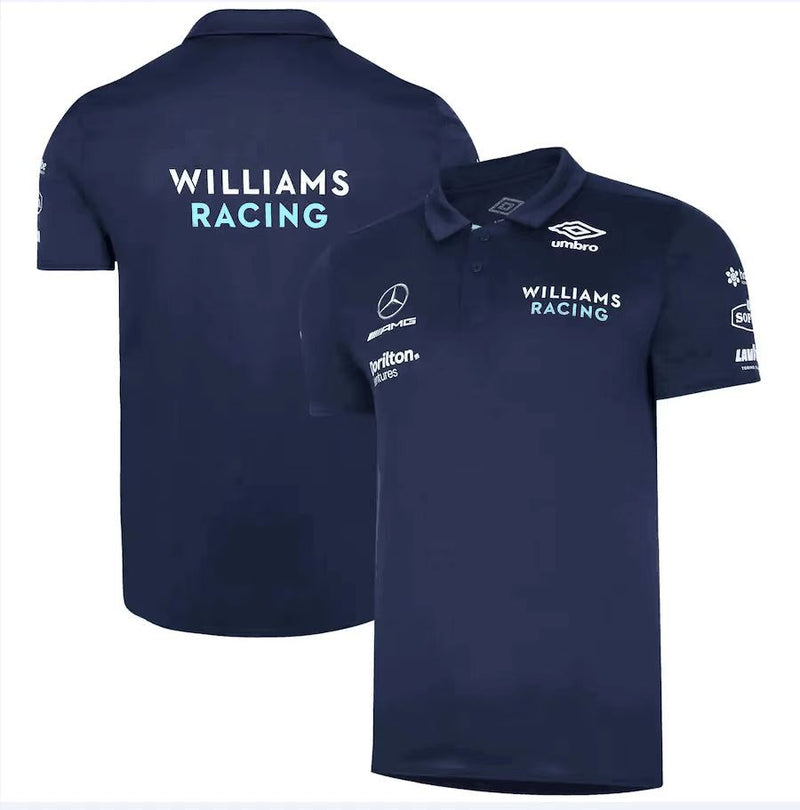 2022 Summer New Black and White Mercedes-Benz F1 Formula POLO Shirt Quick-drying, Breathable and Can be DIYed