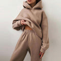 Autumn and winter Amazon cross-border European and American women's casual fashion thickened long-sleeved sweater trousers two-piece suit