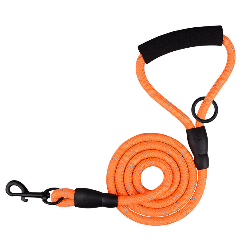 New product explosion-proof punching telescopic elastic rope reflective pet leash foam cotton handle does not strangle the hand dog chain walking dog leash