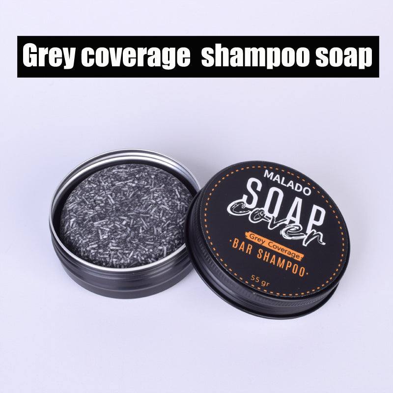 New cross-border foreign trade products Shampoo soap for white hair to turn black hair Men's shampoo soap mildly moisturizes and smoothes black hair