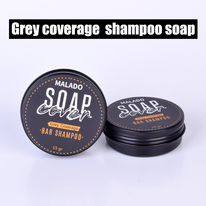 New cross-border foreign trade products Shampoo soap for white hair to turn black hair Men's shampoo soap mildly moisturizes and smoothes black hair