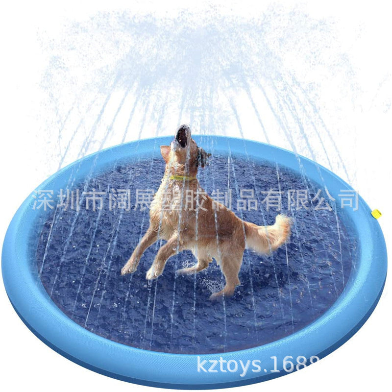 Foldable pet pool water spray pad water spray toy dog cat swimming pool outdoor water spray pad