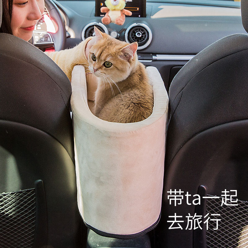 Cross-border popular car center control kennel dog kennel four seasons universal cat kennel supplies dog car mat pet car kennel manufacturer