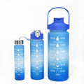 Huangyan new PC gradient three-set cup double drink three-in-one feel paint Amazon double drink large capacity sports water bottle