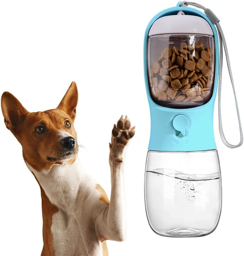 Pet new pet two-in-one water and food cup cat and dog accompanying cup portable pet drinking bottle pet dog water cup