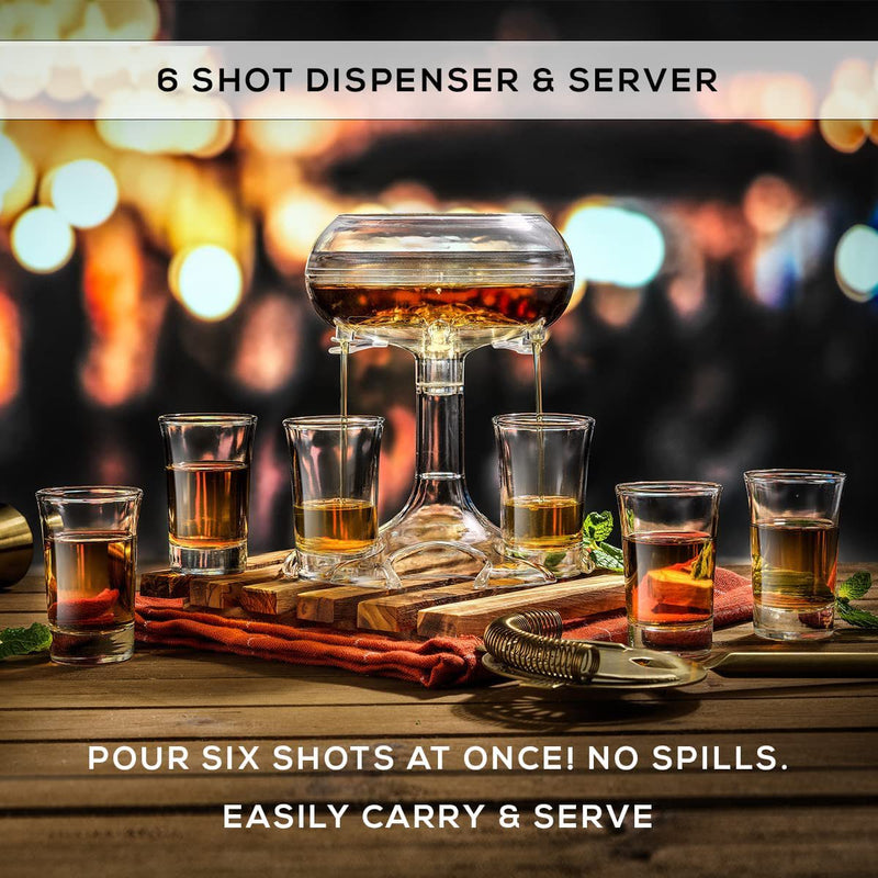 6 Shot Glass Dispenser and Holder