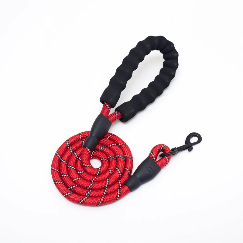 Pet supplies reflective traction rope multi-color nylon round rope large and medium-sized explosion-proof dog rope foam handle traction belt